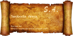 Swoboda Anna névjegykártya